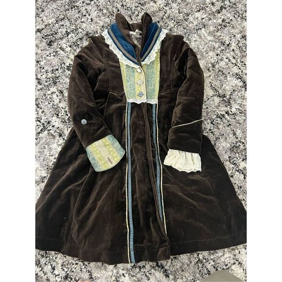 Jottum Brown Velvet Rembrandt Little Girls Jacket - Picture 1 of 12